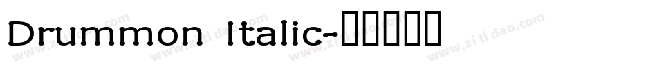 Drummon Italic字体转换